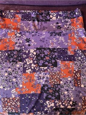 LuLaRoe patchwork Azure Skirt Size 2X NWOT